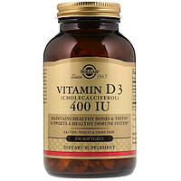 Витамин D Solgar Vitamin D3 (Cholecalciferol) 400 IU 250 Softgels AG, код: 7519201