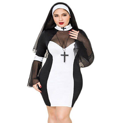 Еротичний костюм чернашки JSY P71109 Plus Size, фото 1