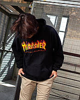 Худи Thrasher Flame толстовка черная