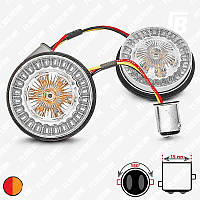 Задние габариты и поворотники для мотоциклов Harley-Davidson LED, Ø2", SMD 3014+2835, 2 шт. (красный +