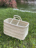 Сумка корзина з білої лози, фото 5