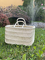 Сумка корзина з білої лози