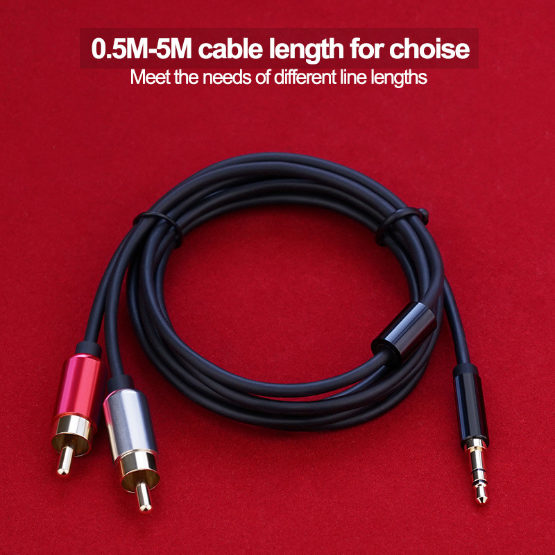 Кабель 2RCA на 3,5 мм jack аудіо Aux кабель 3,5 мм jack на 2 RCA, 150 см, Hi Fi, фото 1