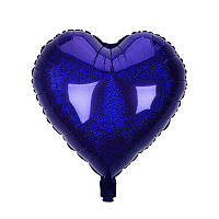Шар фольгированный Сердце 18" 45 см Голограмма Синий