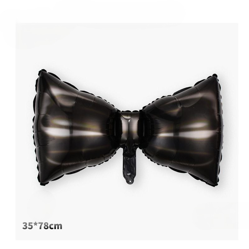 Куля фольгована фігурна 35х78 см Краватка-метелик Чорний