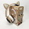 Бездротові навушники ST77 LED з котячими вушками, що світяться. Колір: золотий, фото 8