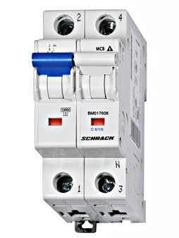 Автоматический выключатель 10кА 1P+N 10A х-ка C ME Schrack, фото 1
