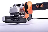Кутова шліфувальна машина мала AEG WS10-125SK (діаметр круга 125 мм., кейс) 4935451303, фото 4