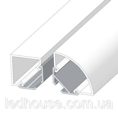 LED-профіль ЛСУ Системний кутовий з розсіювачем