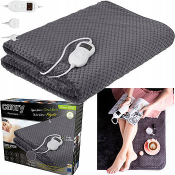 Електроковдра Camry CR 7416 — 100 × 150 см, 60 Вт, 8 рівнів нагрівання, таймер 1/2/10 год, машинне прання