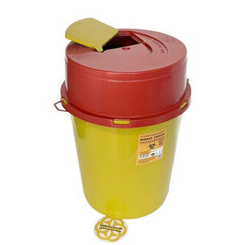 Контейнер для збору медичних відходів 30 л, жовтий, вторинний пластик Afacan Plastik