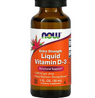 Витамин D NOW Foods Vitamin D3 Extra Strength 30 ml SP, код: 7576378