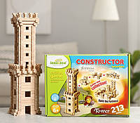 Конструктор деревянный Башня 213 деталей