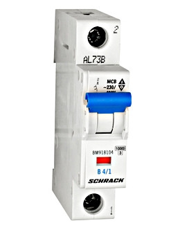 Автоматичний вимикач для ланцюгів управління, хар-ка B, 1 стать, 4А Schrack, фото 1