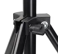 Переносний штатив Stand триногу трипод для світлодіодної кільцевої лампи 2,1 м без коробки Чорний, фото 4