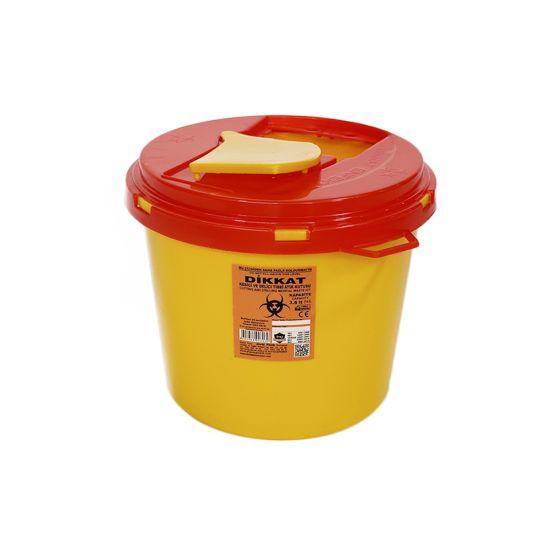 Контейнер для збору медичних відходів 3.5 л, жовтий, пластик Afacan Plastik, фото 1