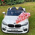 Дитячий двомісний електромобіль Джип BMW X6 (білий колір), фото 2