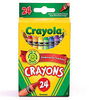 Крайола цветные восковые мелки карандаши, в наборе 24 цвета, Crayola