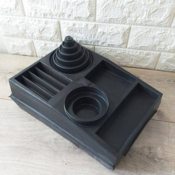 Накладка тунелю ВАЗ 2101-2106 з підсклянником і чохлом КПП (плоска) консоль сміттєзник Б/У Чорний (KG-10322)