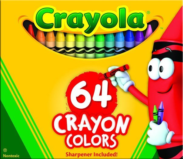 Цветные восковые карандаши, в наборе 64 штук, Crayola (Крайола) - фото 3 - id-p333942557