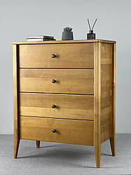 Компактиний комод з дерева "Хюгге" з натурального дерева з фурнітурою Blum