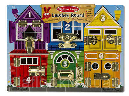 Дерев'яна дошка із засувками ТМ Melissa&Doug, фото 1