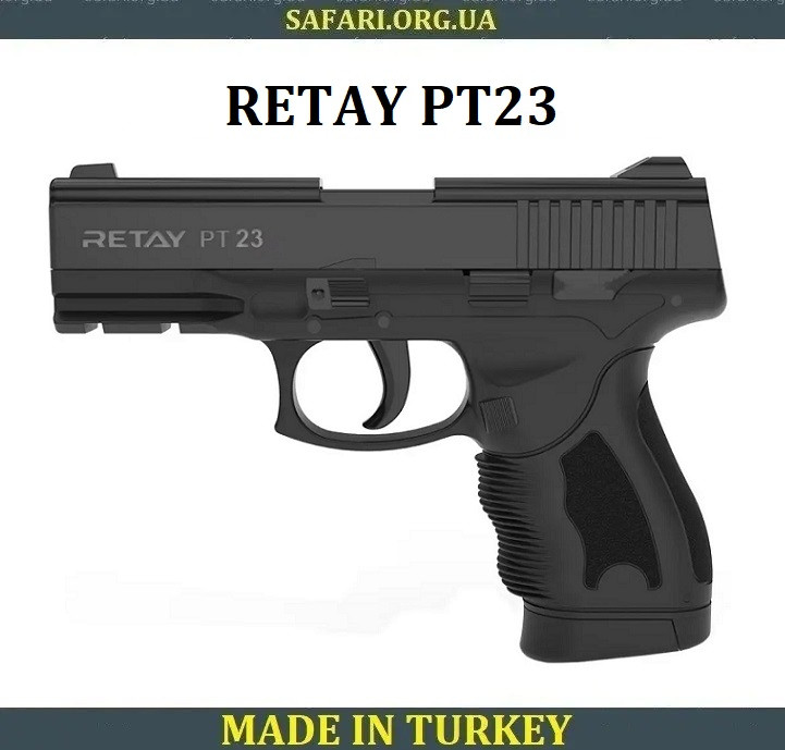 Стартовий пістолет Retay PT23 Black Сигнальний пістолет Шумовий пістолет