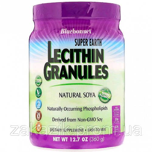 Купить Гранулы лецитина, Super Earth, Bluebonnet Nutrition, Super Earth ...