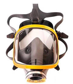 Повнолицева маска puda респіратор із клапаном газозахисний протипиловий 2 класу захисту ffp2