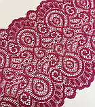 Мереживо стрейч вишневе ширина 18см, фото 2