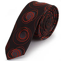 Полиэстеровый узкий галстук Schonau - 09 Черно-коричневый KP, код: 7764042