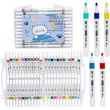 Маркер акриловий 48 кольорів A-911-48 у пластиковому боксі. MZOPT