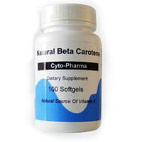 Бета-каротин, вітамін А натуральний 100 капсул