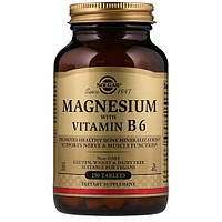 Микроэлемент Магний Solgar Magnesium with Vitamin B6 250 Tabs AG, код: 7519140