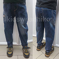 Дитячі широкі сині джинси для хлопчика підлітка на 8,9,10,11,12 років