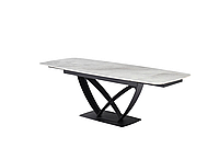 Стол обеденный раскладной Массимо TML-950 ребекка грей+черный 160-240x90x76 (керамика/ металл)