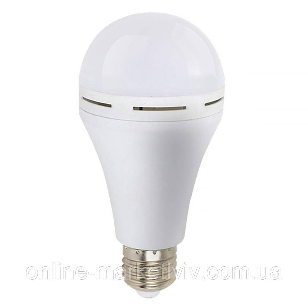 Акумуляторна LED лампочка 15 Вт (цоколь E27) / Світлодіодна аварійна лампа перезаряджувана, фото 1