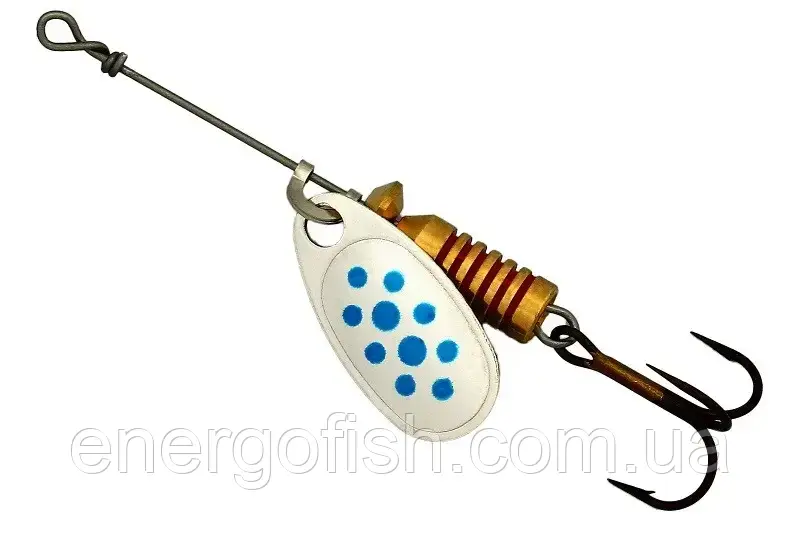 Блешня Mepps Comet №2 Silver сині крапки, фото 1