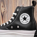 Кеди жіночі на платформі Converse Chuck 70 Hi Black\White 36,5,  38,39,5, фото 2