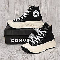 Кеди жіночі на платформі Converse Chuck 70 Hi Black\White