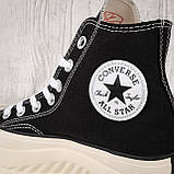 Кеди жіночі на платформі Converse Chuck 70 Hi Black\White, фото 3
