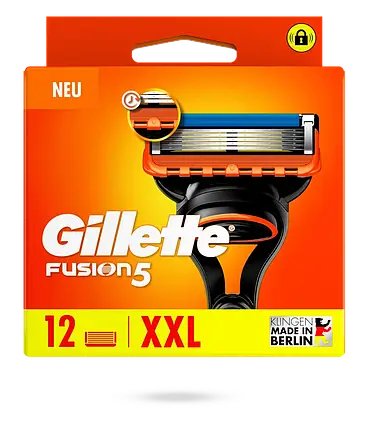 Змінні картриджі (Леза) для гоління Gillette Fusion5 12 шт, фото 2