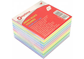 Блок/зам. нкл 80х80мм 500арк. кольоровий "Люкс" "Optima" №O25542