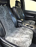 Авточохол із овчини Накидка на сидіння хутряна універсальний Чорний Mini, фото 8