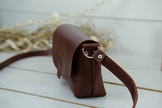 Жіноча сумка Франческа з натуральної шкіри колір Вишня, фото 2