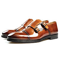 Чоловічі туфлі монки Сандерленд TANNER 45 Світло-коричневі PM, код: 2632444