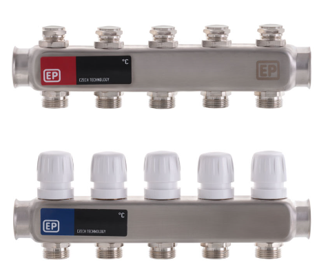 Колектор для опалення з нержавіючої сталі на 5 контури Чехія