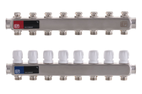 Колектор для опалення з нержавіючої сталі на 8 контури Чехія