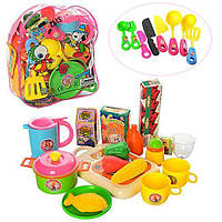 Игрушечная посудка 9953,игрушечные продукты 9953,в рюкзаке,набор посуды 9953