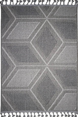 Безворсовий килим 120х170 на джутовій основі CALIDO 08325B D.GREY/L.GREY, фото 2